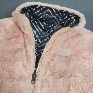 The North Face Girls Fleece Jacket L Pink Mossbud Reversible Cozy Outdoorcore